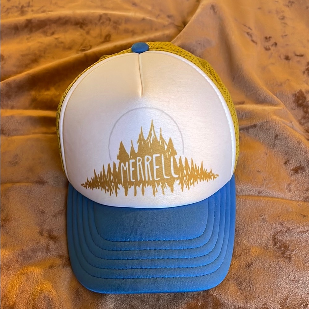 Merrell White and Blue Trucker Hat